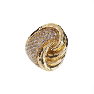 Henry Dunay 18K Gold Diamonds Cluster Ring