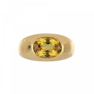 Vintage/Estate 18K Gold Citrine Solitaire Ring