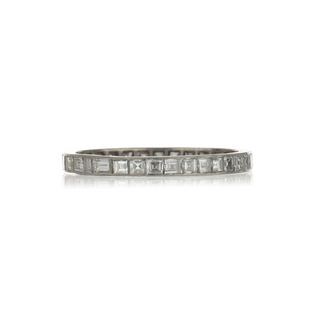 Art Deco Platinum Various Shapes Cut Diamonds Eternity Band