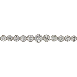 Vintage/Estate White Platinum Diamonds Riviere Necklace