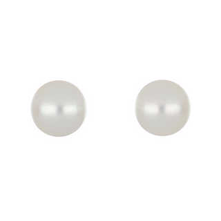 Vintage/Estate White 14K Gold South Sea Pearl Stud Earrings