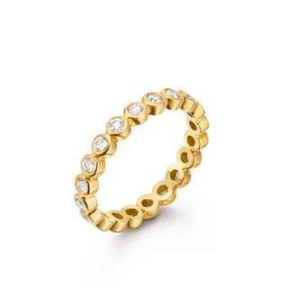 Temple St Clair 18K Gold Round Cut Diamond Eternity Band