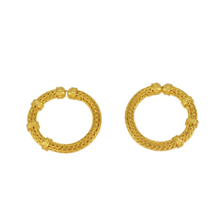 1990s 18K Gold Hoop Earrings