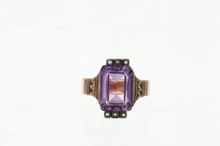 14K Gold Amethyst Other with Pearls