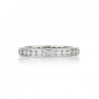 2000s White Platinum Round Brilliant-Cut Diamonds Eternity Band