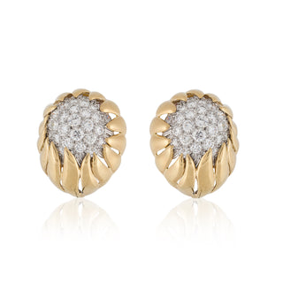 David Webb Yellow G&PT Diamonds Clip Earrings