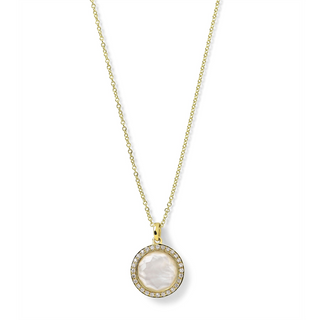 Ippolita 18K Gold Mother Of Pearl Pendant Necklace with Rock Crystal