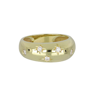 Mazza 14K Gold Round Brilliant-Cut Diamonds Band