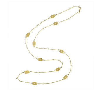 Mazza 14K Gold Diamonds Station Necklace