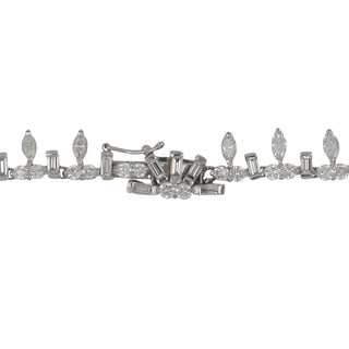 Vintage/Estate White Platinum Diamonds Fringe Necklace