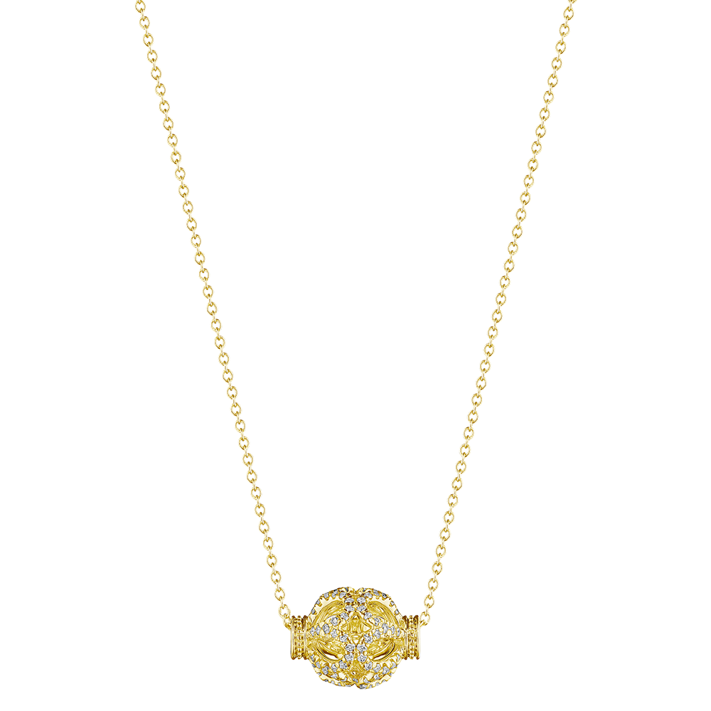 Verragio 18K Gold Round Brilliant-Cut Diamond Pendant Necklace