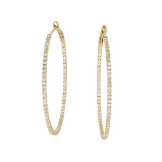 Tenenbaum Collection 18K Gold Diamonds Hoop Earrings