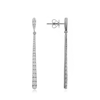 Tenenbaum Collection 18K White Gold Diamonds Drop Earrings