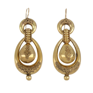 Vct 14K Gold Doorknocker Earrings