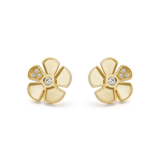 L. Klein 18K Gold Diamonds Stud Earrings