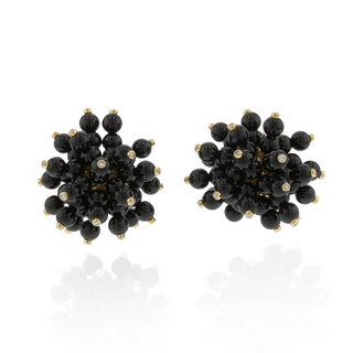 Aletto Brothers 18K Gold Onyx Stud Earrings with Diamond