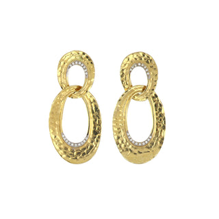 Antonio Papini 18K Gold Diamonds Drop Earrings