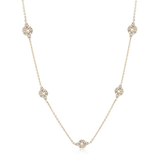 Tenenbaum Workshop 18K Gold Diamonds Station Necklace