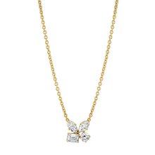 Load image into Gallery viewer, Michael M 18K Gold Various Shapes Cut Diamond Pendant Necklace
