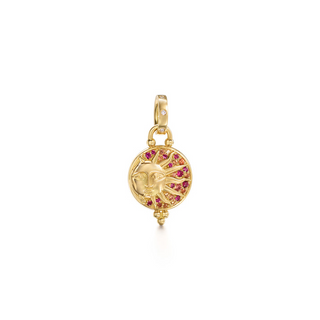 Temple St Clair 18K Gold Drop Pendant with Sapphire