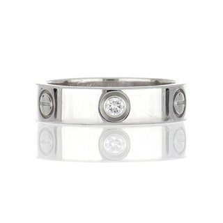 Modern Cartier 18K White Gold Round Brilliant-Cut Diamonds Eternity Band