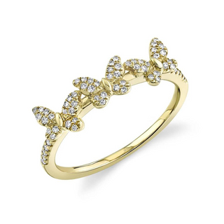 Shy Creation 14K Gold Round Cut Diamond Band