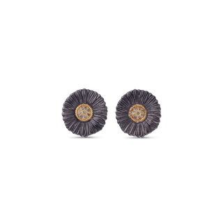 Buccellati Two-Tone G&S Diamond Button Earrings