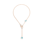 Pomellato Two-Tone 18K Gold Topazes Lariat Necklace with Diamonds