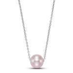 Mastoloni 14K White Gold Pink Pearl Pendant Necklace