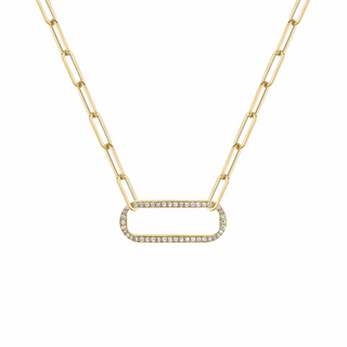 Michael M 14K Gold Diamond Link Necklace