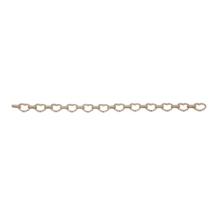 Aaron Basha Rose 18K Gold Diamonds Link Bracelet