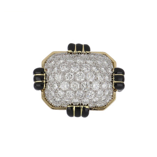 David Webb Two-Tone Dome Diamond Ring