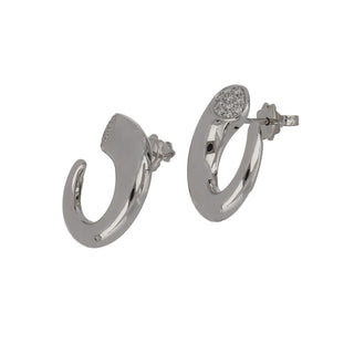 Antonio Papini 18K White Gold Diamond Earrings