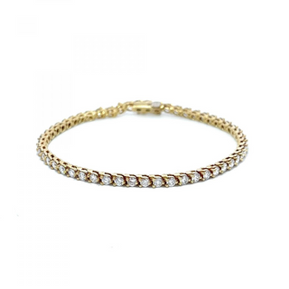 Vintage/Estate 18K Gold Diamonds Line Bracelet