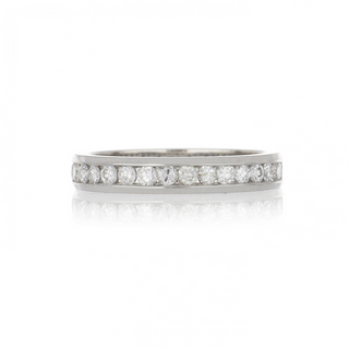 2000s Platinum Round Brilliant-Cut Diamonds Eternity Band