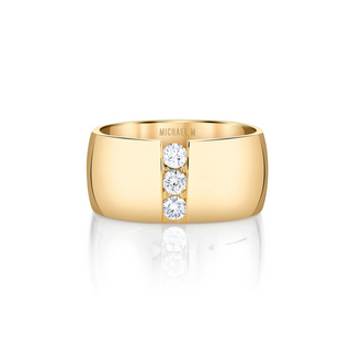 Michael M 14K Gold Round Cut Diamond Band