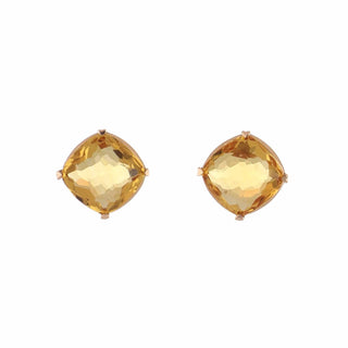 Lisa Nik 18K Rose Gold Citrine Stud Earrings