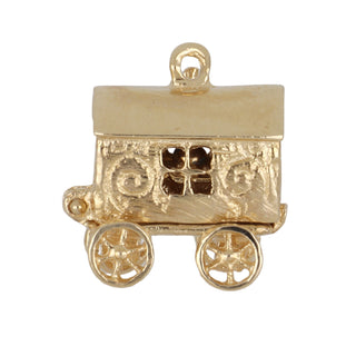 Mid-Century 14K Gold Carriage Charm