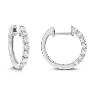 Tenenbaum Collection 18K White Gold Diamonds Hoop Earrings