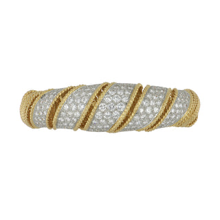 Vintage/Estate 18K Gold Diamonds Bangle Bracelet