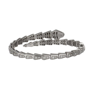 Estate 18K White Gold Bulgari Serpenti Bracelet with Diamonds