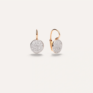 Pomellato Two-Tone 18K Gold Diamonds Drop Earrings