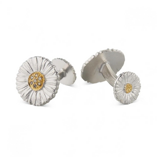 Buccellati Two-Tone Sterling Silver Diamonds Cufflinks