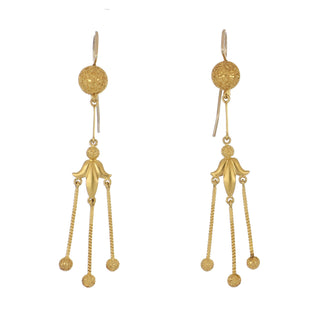 Vct 18K Gold Multi Drop Earrings