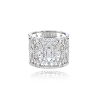 Tenenbaum Collection 18K White Gold Round Brilliant-Cut Diamonds Half Band