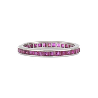 Vintage/Estate Platinum Rubies Eternity Ring