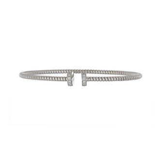 Antonio Papini 18K White Gold Diamonds Cuff Bracelet