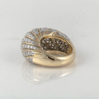 Vintage 1990s Two-Tone Gold & Platinum Diamond Dome Ring