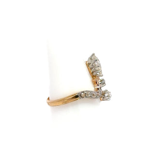 18K Gold Diamond Cluster Ring with Diamonds