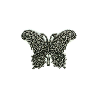 Victorian Cut Steel Butterfly Pin